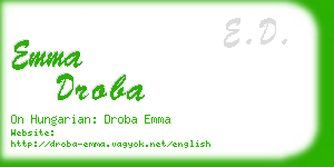 emma droba business card